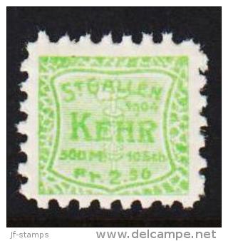 1904. ST. GALLEN KEHR 300 M. 10 Sch. Fr .2,50. (Michel: ) - JF128048 - Fiscale Zegels