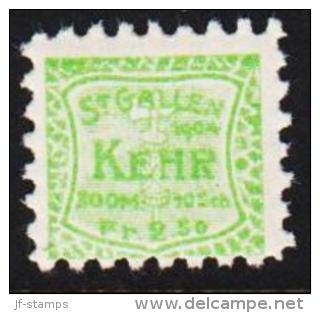 1904. ST. GALLEN KEHR 300 M. 10 Sch. Fr .2,50. (Michel: ) - JF128051 - Fiscale Zegels