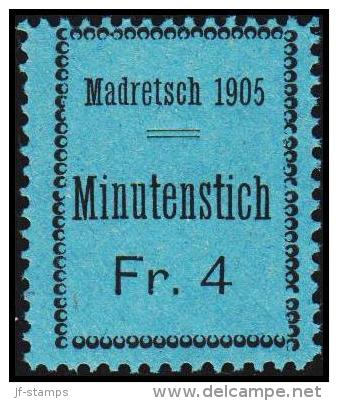 1905. Madretsch 1905 Minutenstich Fr. 4.  (Michel: ) - JF128041 - Revenue Stamps