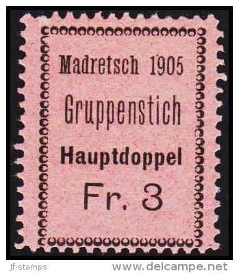 1905. Madretsch 1905 Gruppenstich Fr. 3 Nachdoppel.  (Michel: ) - JF128038 - Revenue Stamps