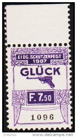 1907. EIGD. SCHÜTZENFEST 1907. GLUCK. F. 7.50 (Michel: ) - JF127997 - Revenue Stamps