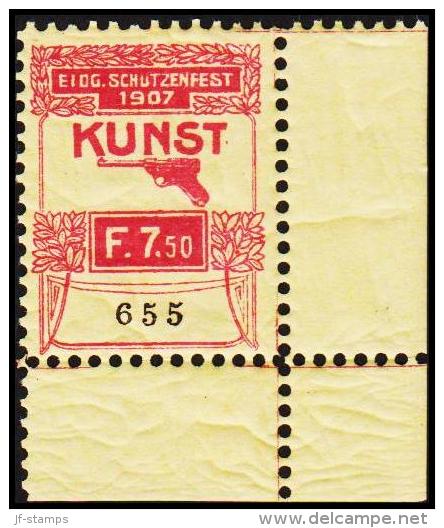 1907. EIGD. SCHÜTZENFEST 1907. KUNST. F. 7.50 (Michel: ) - JF127992 - Fiscale Zegels