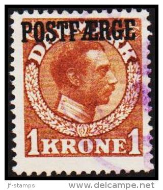 1919. Parcel Post (POSTFÆRGE). Chr. X. 1 Kr. Brown. Scarce Stamp. Only 26.000 Issued. (Michel: PF4) - JF128118 - Colis Postaux