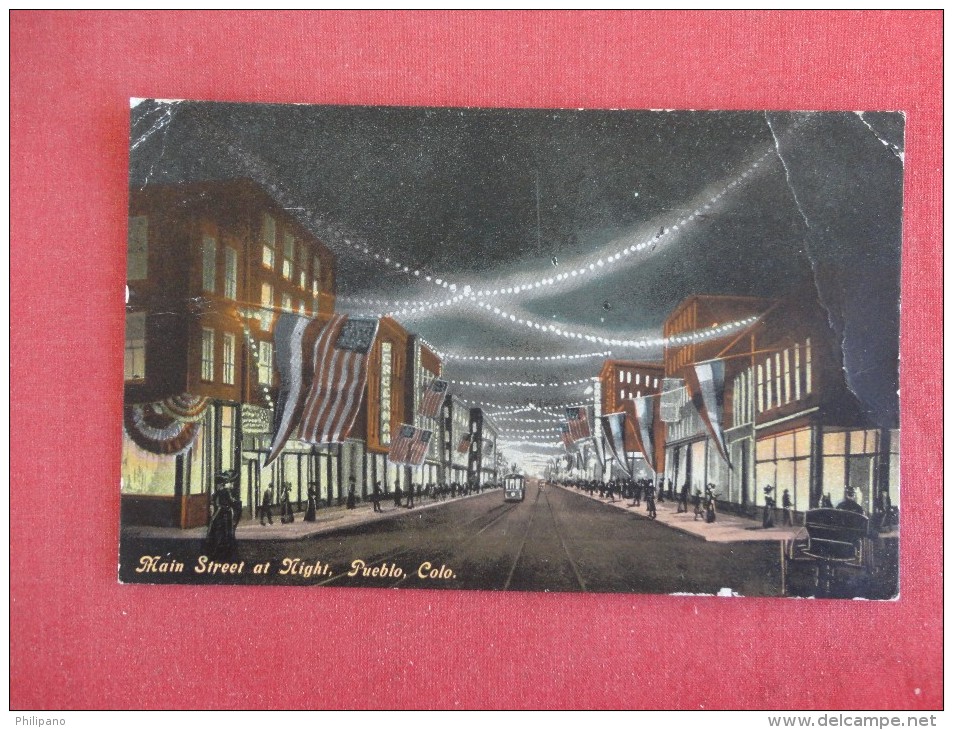 - Colorado> Pueblo  Main Street At Night  Ref 1706 - Pueblo