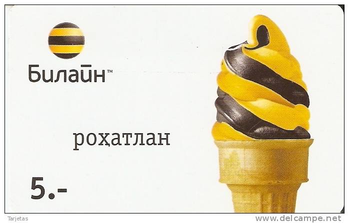 TARJETA DE UZBEKISTAN  DE 5 UNITS DE UN HELADO - Oezbekistan