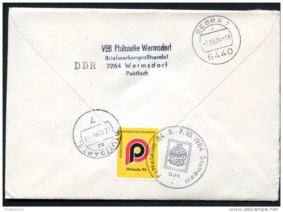 DDR U1-1b-84 C1-b UMSCHLAG Burgen Der DDR ZUDRUCK STUTTGART Gebraucht 1984 - Private Covers - Used