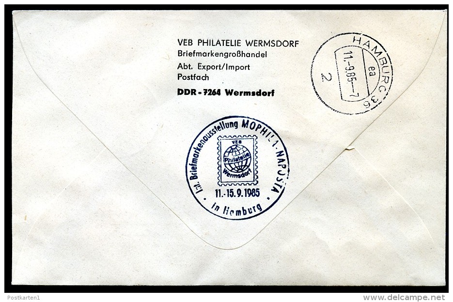 DDR U2-1b-85 C1-b UMSCHLAG Burgen Der DDR ZUDRUCK MOPHILA HAMBURG  Gebraucht 1985 - Private Covers - Used