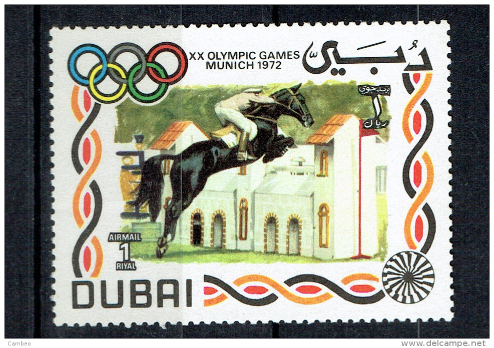 DUBAI  1972 UNUSED OLYMPIC GAMES MUNICH   EQUESTRIAN HORSE HORSES - Summer 1972: Munich