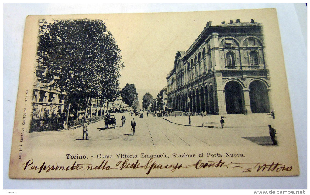 TORINO  --  CORSO VITTORIO EMANUELE E STAZIONE DI  PORTA NUOVA - Palazzo Reale