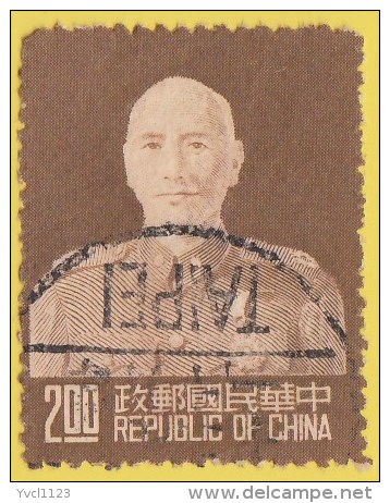 CHINA REPUBLIC (Taiwan) - Scott #1086 Chiang Kaishek / Used Stamp - Gebruikt