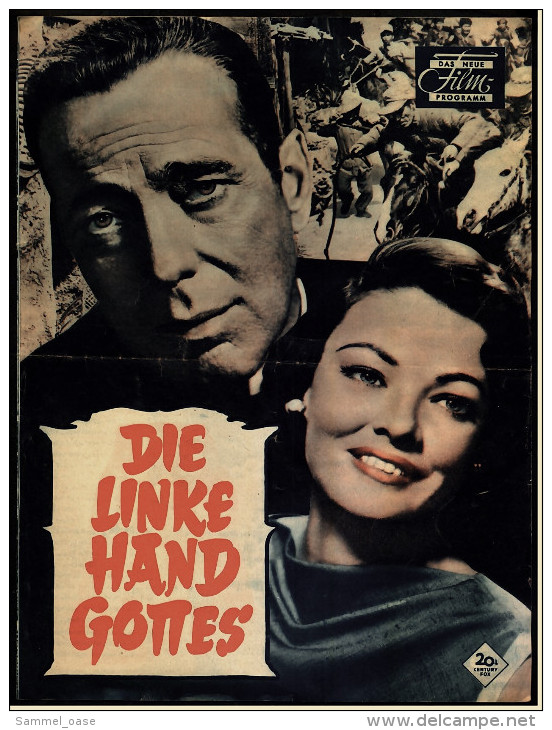 Das Neue Film-Programm Von Ca. 1955  -  "Die Linke Hand Gottes"  -  Mit Humphrey Bogart , Gene Tierney - Revistas