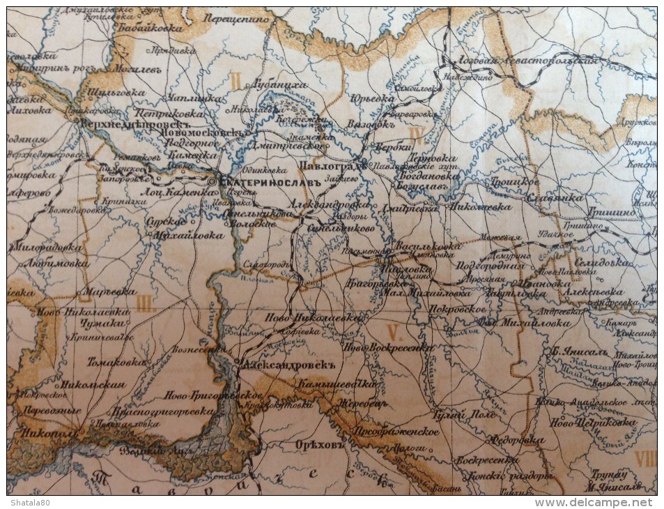 Map Of  Ekaterinoslav Region. - Geographical Maps