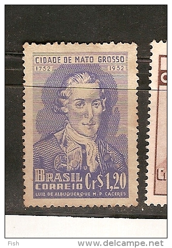 Brazil * & Cidade De Mato Grosso, Luís A. Caceres, 1752-1952  (512) - Unused Stamps