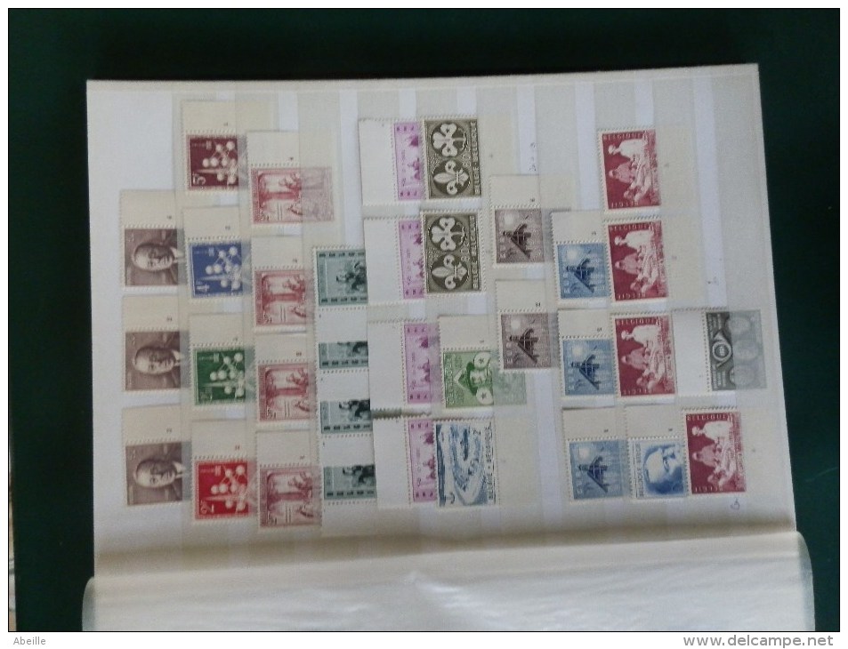 LOT   ZEGELS/TIMBRES  PERIODE 1950/61   XX MET PLAATNUMMERS  COTE 101;80 COTE - Dated Corners