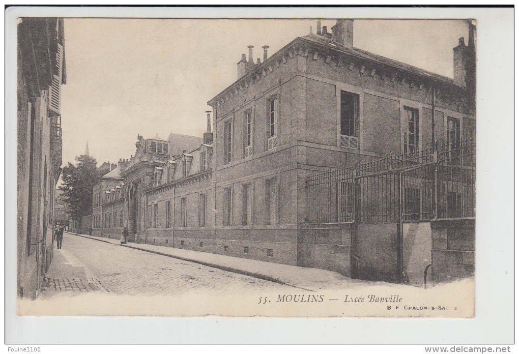 Carte Précurseur  De Moulins  Lycée Banville   ( Recto Verso ) - Moulins