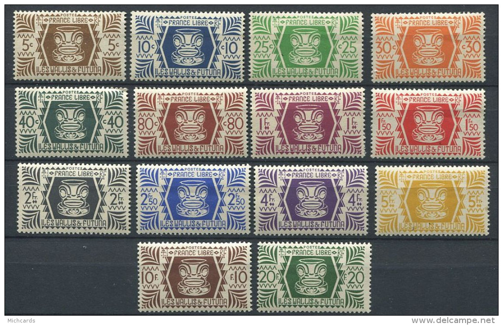 139 WALLIS Et FUTUNA 1944 - Serie De Londres (Yvert 133/46) Neuf ** (MNH) Sans Trace De Charniere - Nuevos