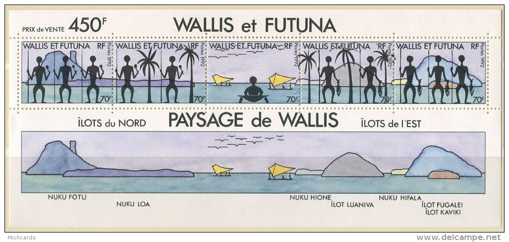 139 WALLIS Et FUTUNA 1992 - Vue Sur Des Iles (Yvert 436 A) Neuf ** (MNH) Sans Trace De Charniere - Neufs