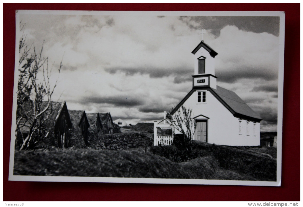 1955 KELDUR. A Typical Old Icelandic Farm A A Parish Church, Iceland - Islanda