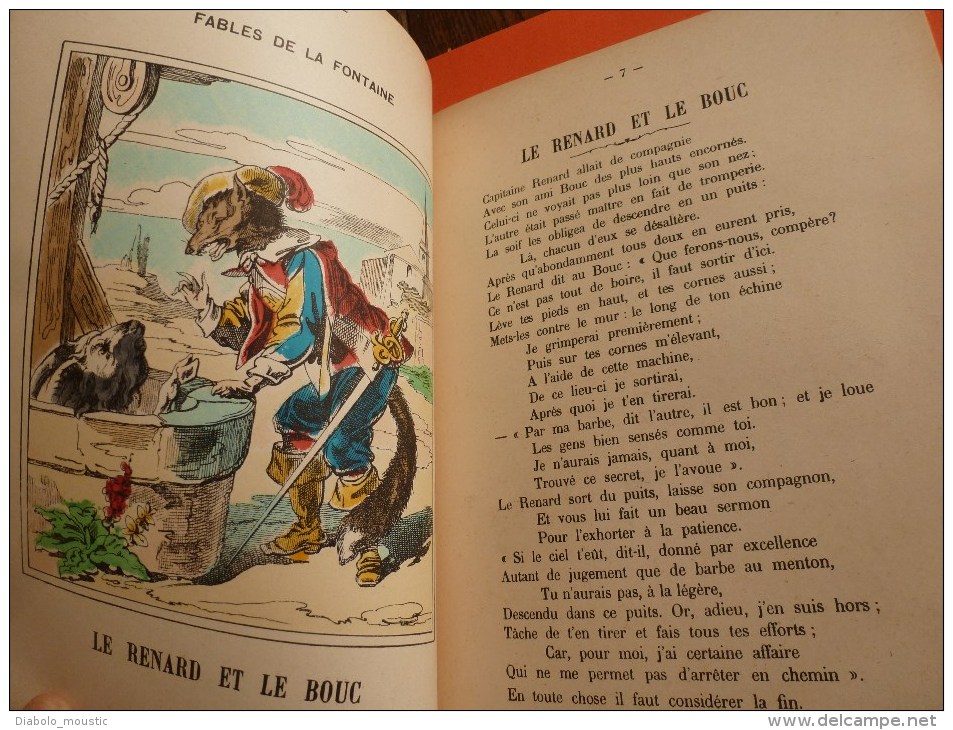 1982 FABLES de LA FONTAINE  avec  images  par Imprimerie Lithographique  Pellerin & Cie à EPINAL