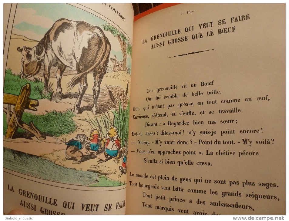 1982 FABLES de LA FONTAINE  avec  images  par Imprimerie Lithographique  Pellerin & Cie à EPINAL