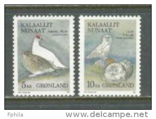 1987 GREENLAND BIRDS MICHEL: 176-177 MNH ** - Nuevos