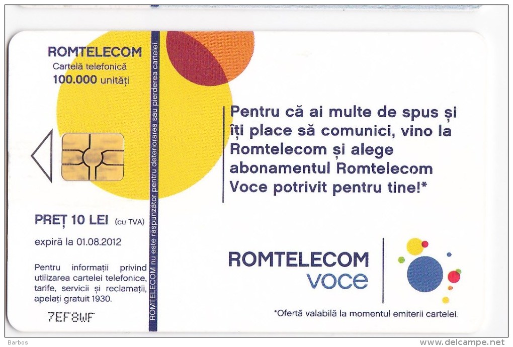 Romania   , Phonecards   , 2012 ,   Used - Roemenië