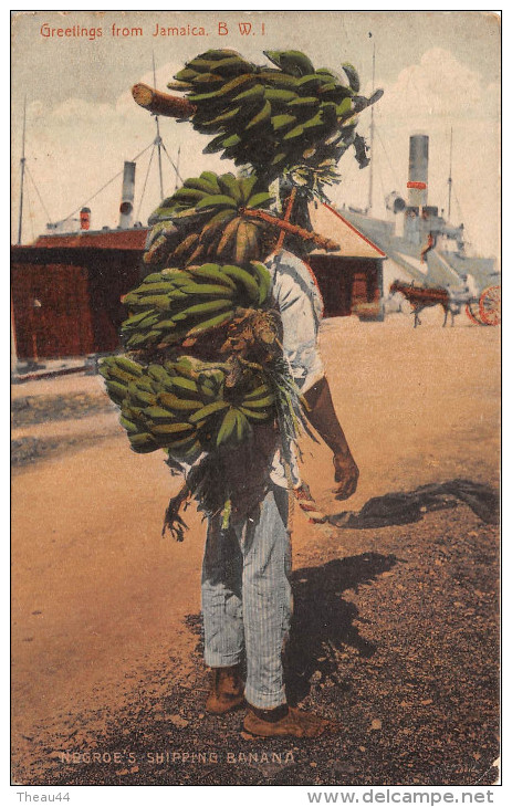 ¤¤  -   JAMAÏQUE  -  Greeting From Jamaica  -  Negroe's Shipping Banana  -  Marchand De Bananes    -  ¤¤ - Jamaïque