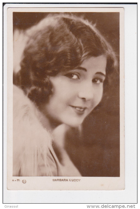 CPA BARBARA LUDDY VEDETTE  CINEMA  FILM ACTRICE AMERICAINE 1930 N°71 - Acteurs