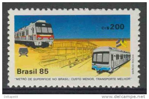 Brazil Brasil 1985 Mi 2093 YT 1715 ** Rapid Transit Systems In Porto Alegre, Rio Grande Do Sul And Recife, Pernambuco - Bussen