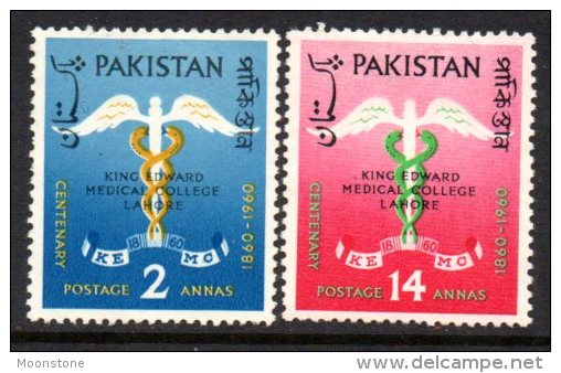 Pakistan 1960 Lahore Medical College Set Of 2, Hinged Mint (D) - Pakistan