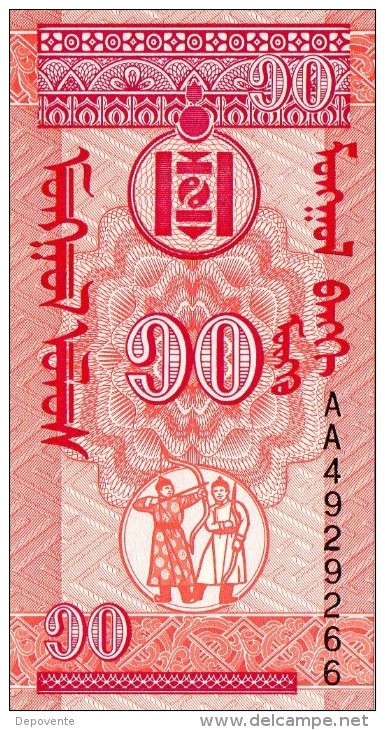 NEUF : BILLET DE 10 MONGO - MONGOLIE - Mongolia