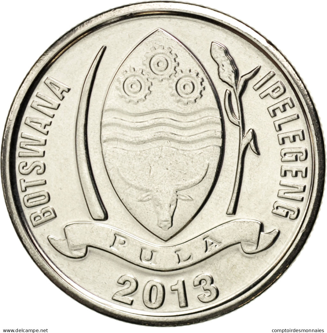 Monnaie, Botswana, 10 Thebe, 2013, SPL, Nickel Plated Steel, KM:New - Botswana