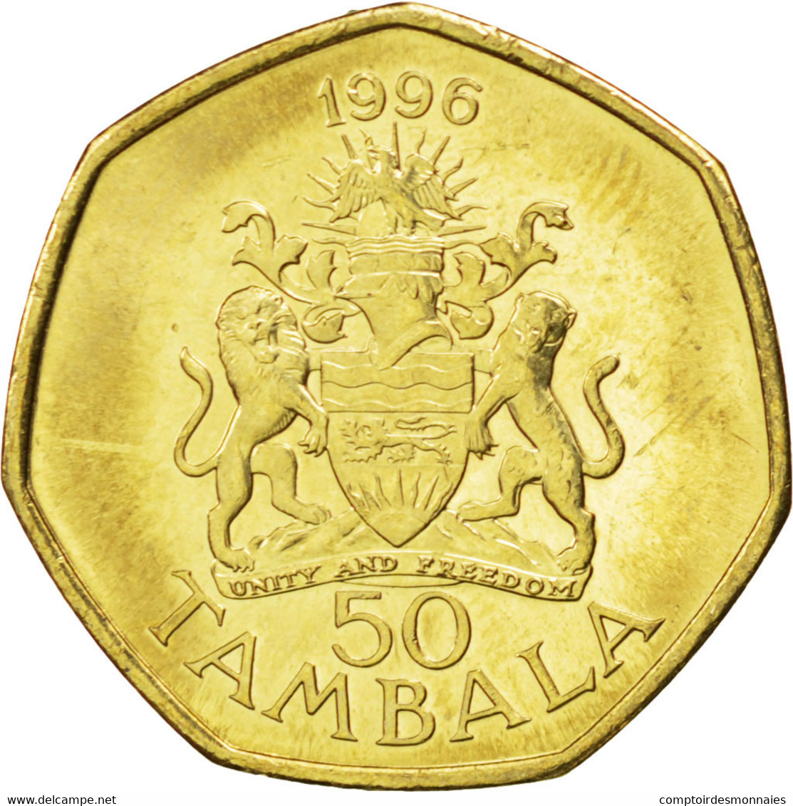 Monnaie, Malawi, 50 Tambala, 1996, SPL, Brass Plated Steel, KM:30 - Malawi