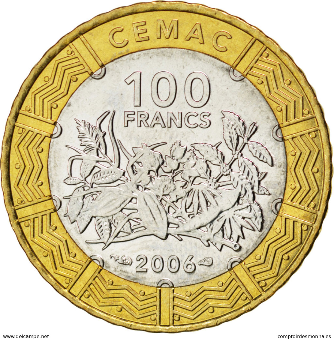 Monnaie, États De L'Afrique Centrale, 100 Francs, 2006, SPL, Bi-Metallic, KM:15 - Autres – Afrique