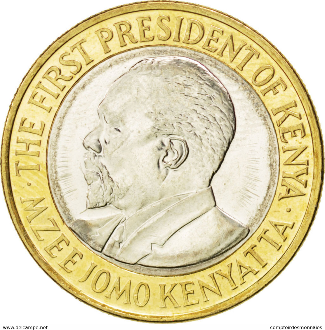 Monnaie, Kenya, 10 Shillings, 2010, SPL, Bi-Metallic, KM:35.2 - Kenya