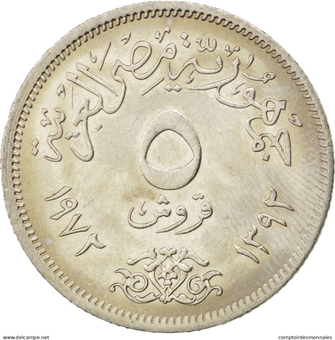 Monnaie, Égypte, 5 Piastres, 1972, SPL, Copper-nickel, KM:A428 - Aegypten