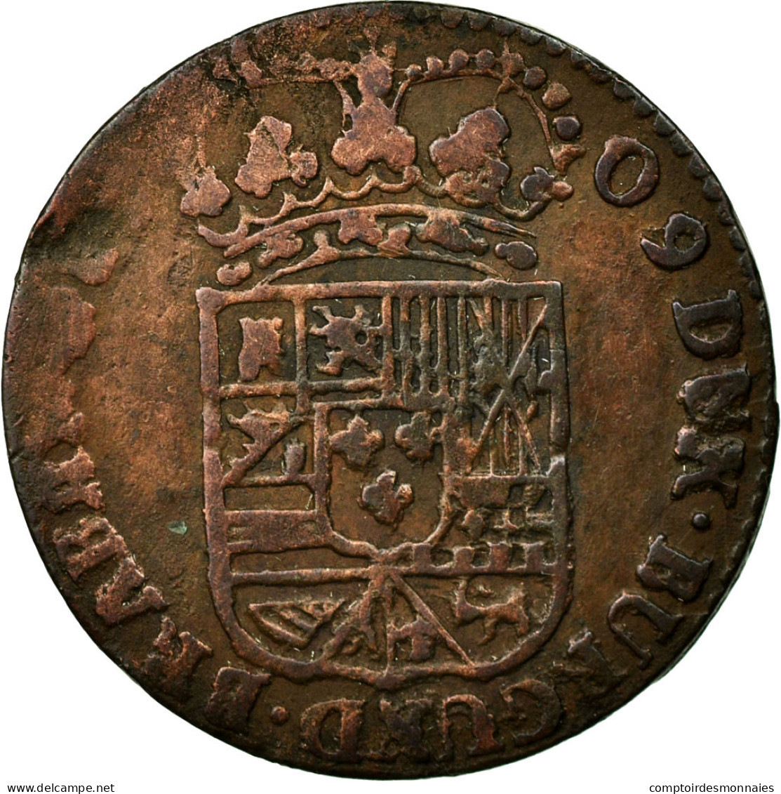 Monnaie, Pays-Bas Espagnols, NAMUR, Philip V Of Spain, Liard, 1709, Namur, TB - Sonstige & Ohne Zuordnung