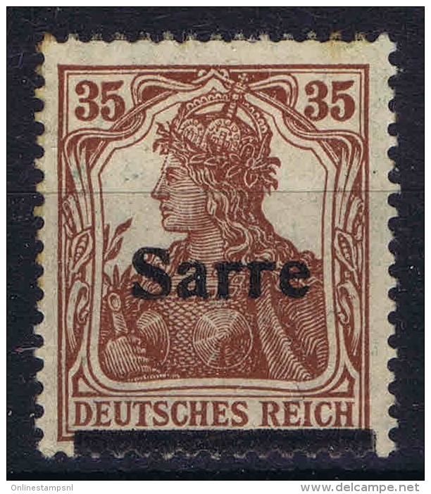 Saar, Mi Nr 11, Surcharge Very Displaced, Deutsches Reich Not Covered, Not Mentioned In Michel, 2x Signed/signé/signiert - Unused Stamps