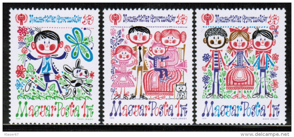 HU 1979 MI 3335-37 - Unused Stamps