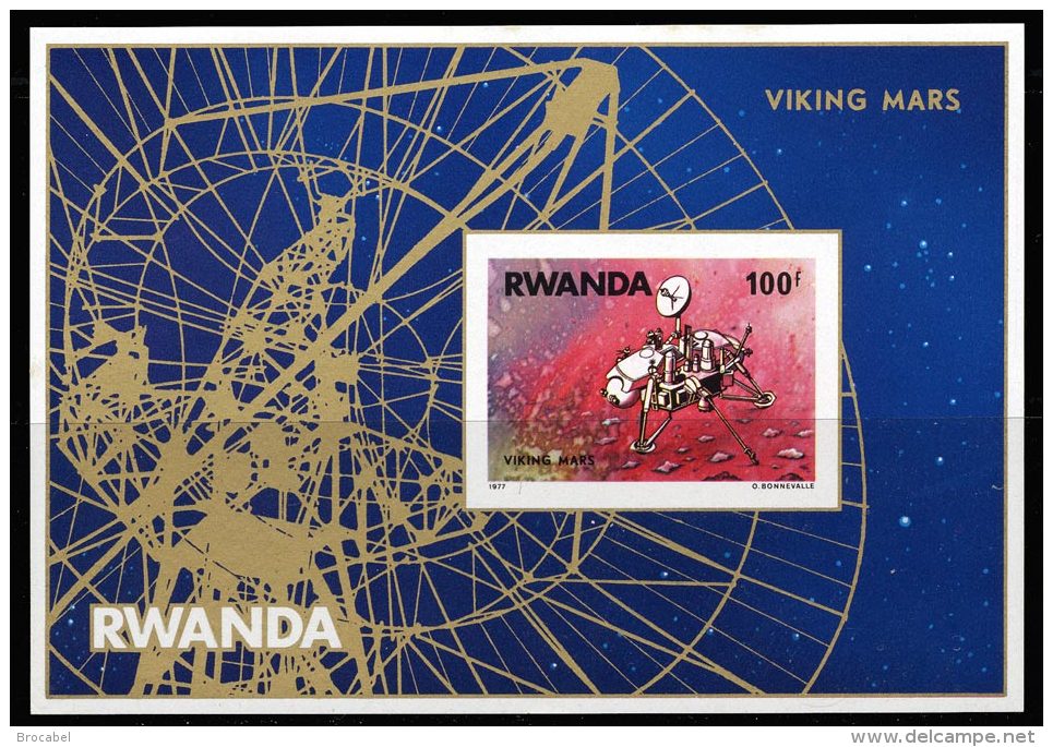 Rwanda BL 074** ND Viking Sur Mars  Non Dentelé  MNH - Unused Stamps