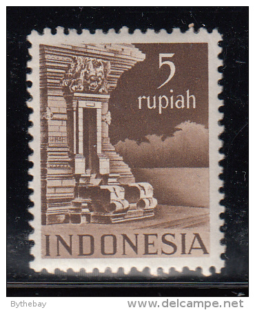 Netherlands Indies Inscribed Indonesia MH Scott #328 5r Temple Entrance - Indie Olandesi