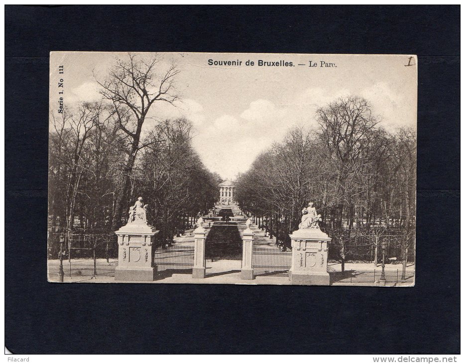 51282   Belgio,  Souvenir De Bruxelles, Le  Parc,  VG  1901 - Foreste, Parchi, Giardini