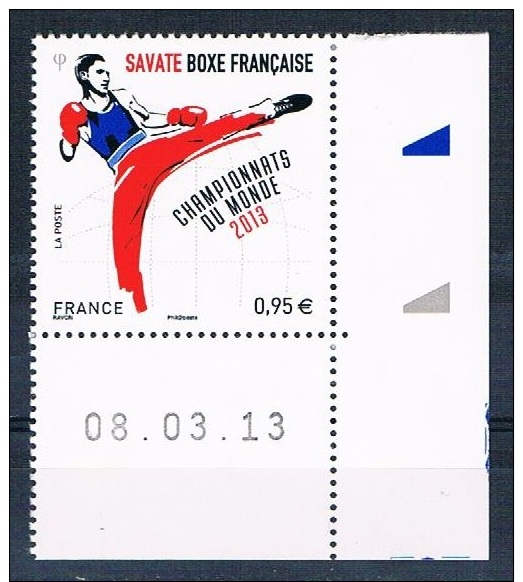 France 2013 - Réf. 4831 - Savate Boxe Française - Championnats Du Monde - Coin De Feuille Daté 08.03.13 - Neuf** - Neufs