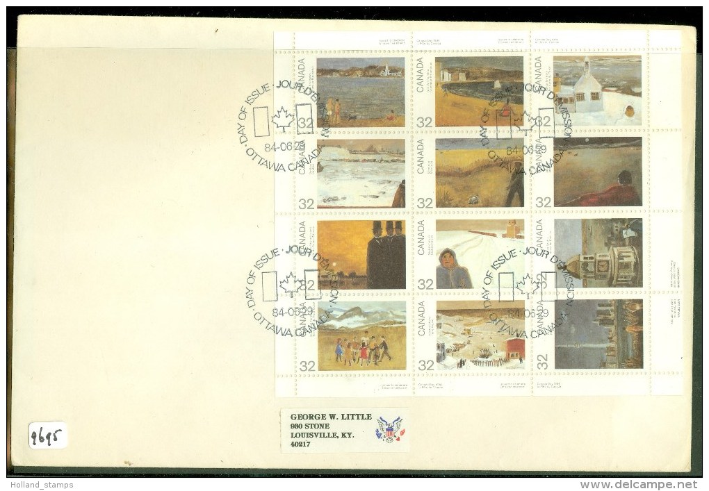CANADA * FDC BLOK VAN 12 ZEGELS UIT 1984 * FIRST DAY OF ISSUE    (9695) - 1981-1990