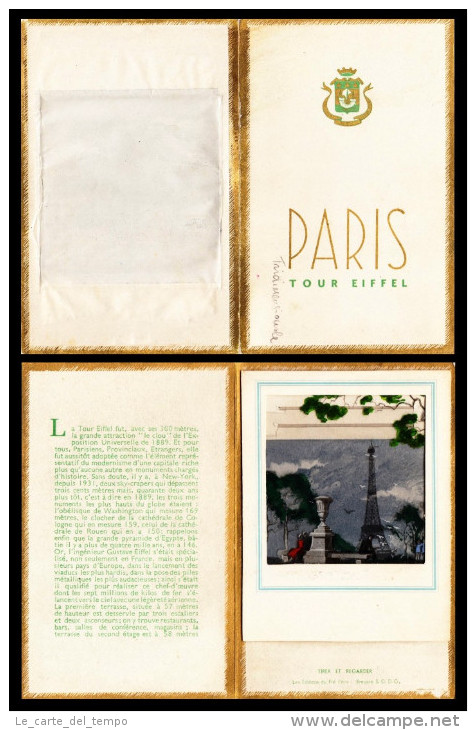 Paris. Tour Eiffel. Les Editions Du Prè Paris. Brevete S. G. D. G.. Pieghevole Con Effetto Tridimensionale... - Europa