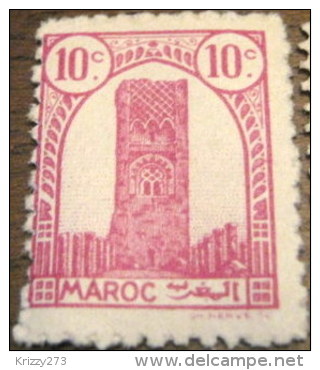 Morocco 1943 Hassan Tower, Rabat 10c - Mint - Unused Stamps