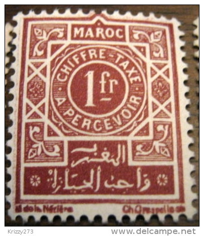 Morocco 1945 Postage Due 1fr - Mint - Timbres-taxe