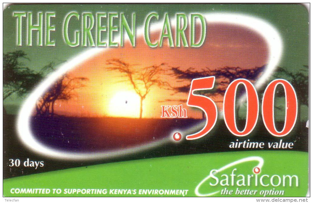 KENYA PREPAID GREEN CARD 500 KSH UT VALID 2003/12/31 - Kenia