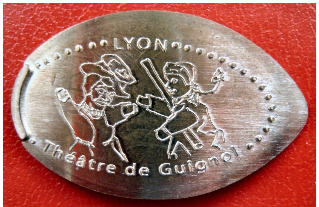 Elongated Coins - 69 - Lyon - Le Théatre De Guignol - Cuivre - Souvenir-Medaille (elongated Coins)