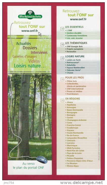 Marque Page.  ONF.   Office National Des Forêts.   Bookmark. - Bookmarks